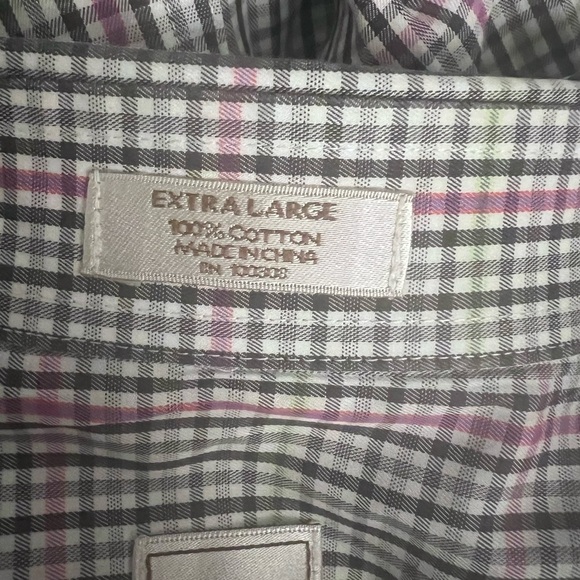 Peter Millar Gray Plaid Long Sleeve Button Down Shirt - Picture 6 of 6